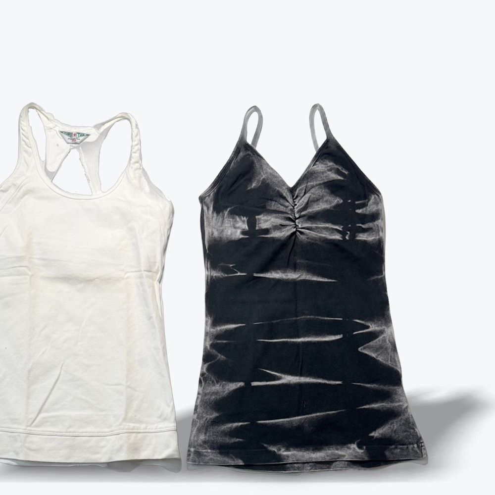 Hard Tail Forever Womens XS Tank Top Bundle White Keyhole Black Tie Dye W-449